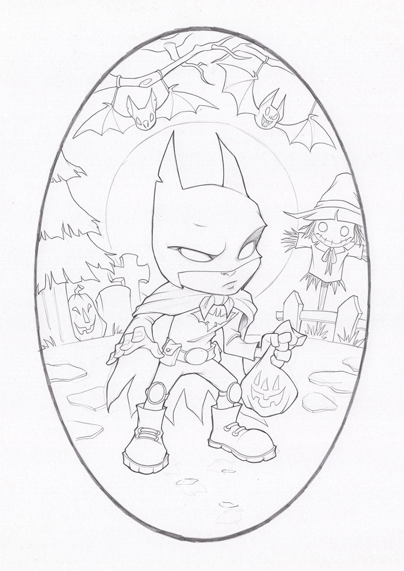 Batman #138 Original Trick-or-Treat Cover Artwork