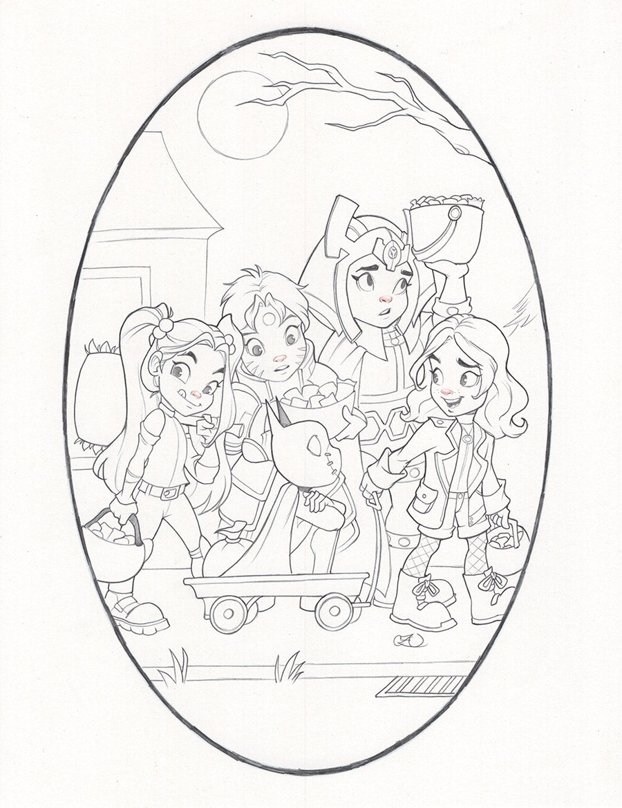 Birds of Prey Original Trick-or-Treat Cover Artwork