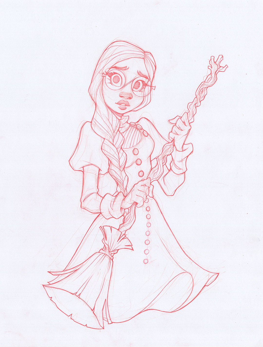 Elphaba Sketch Original Artwork