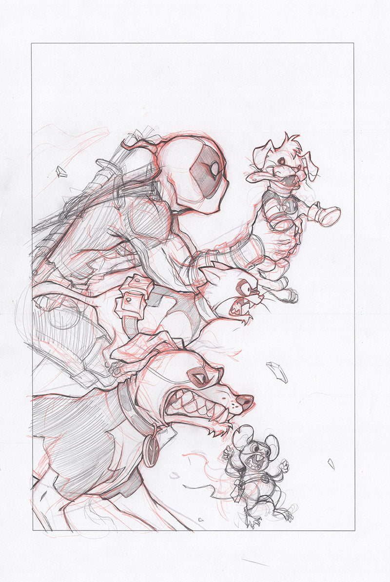 Petpool: Pool Party Cover Artwork- Pencils
