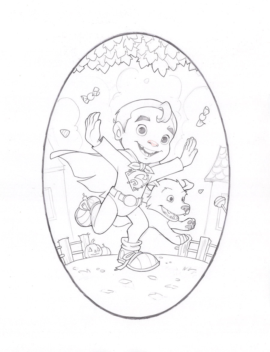 Superman Original Trick-or-Treat Cover Artwork