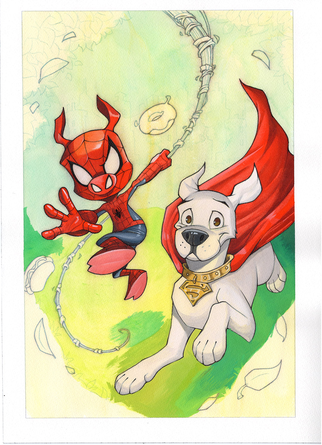 Superman/Spider-Man 1 Original Cover Artwork