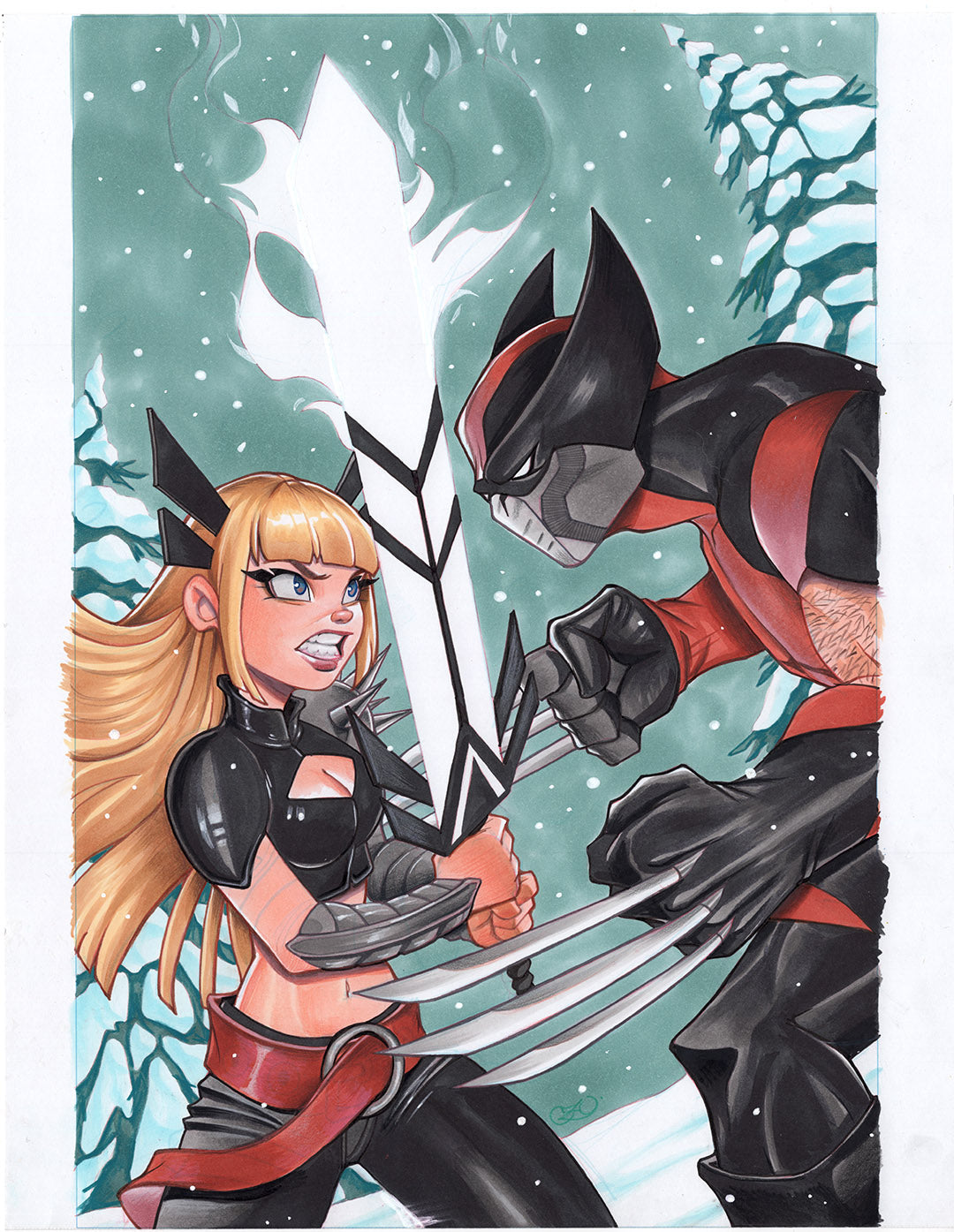 Ultimate Wolverine Original Cover Artwork