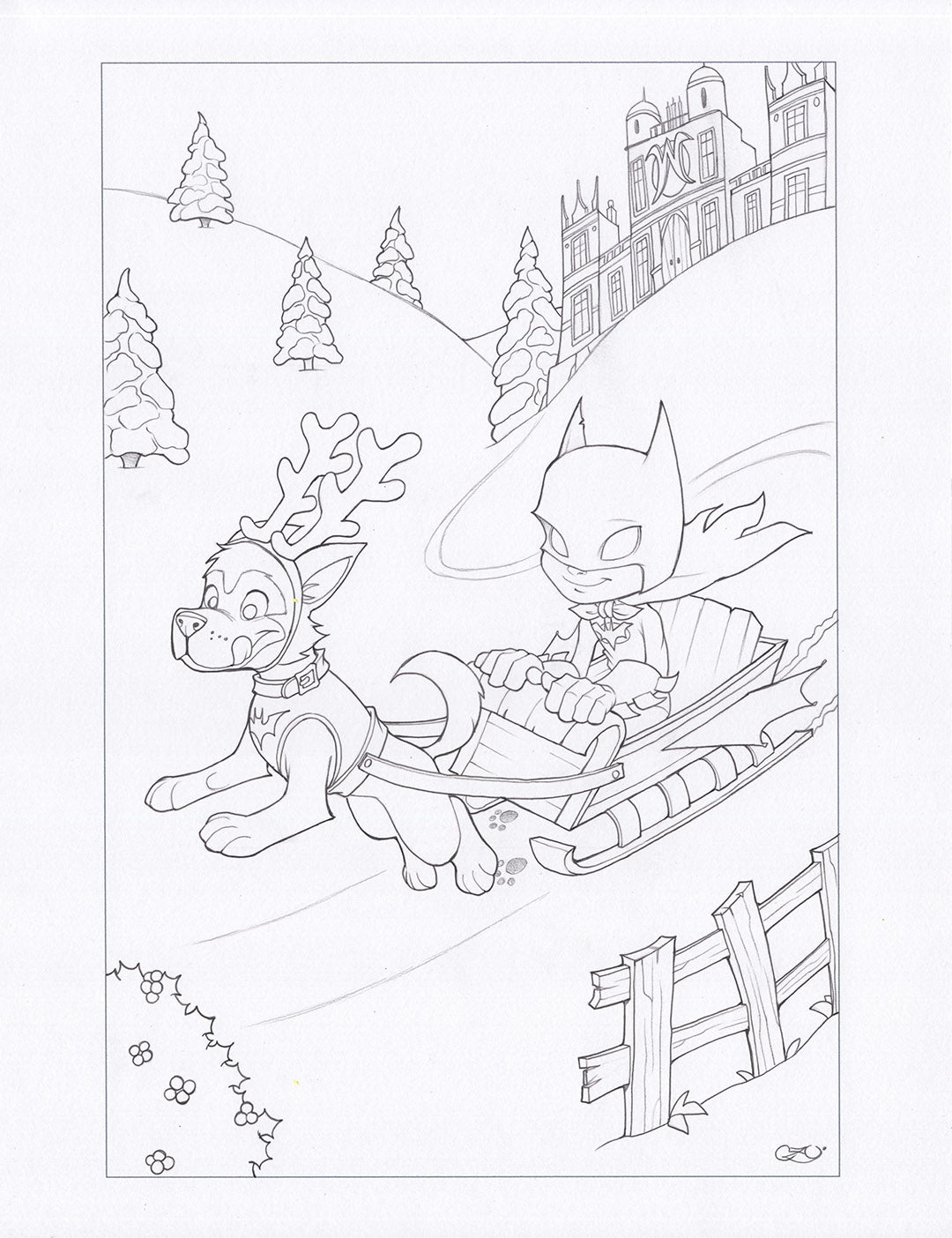 Batman Winter Wonderland Original Cover Artwork