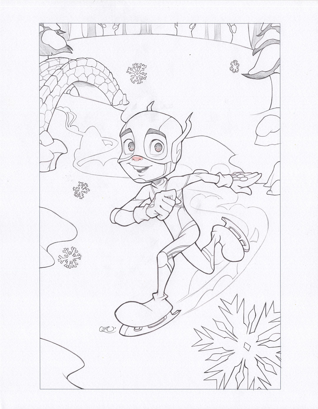 Flash Winter Wonderland Original Cover Artwork
