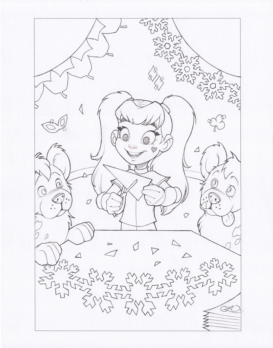 Harley Quinn Winter Wonderland Original Cover Artwork