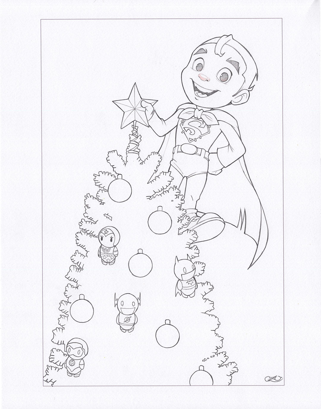 Superman Winter Wonderland Original Cover Artwork