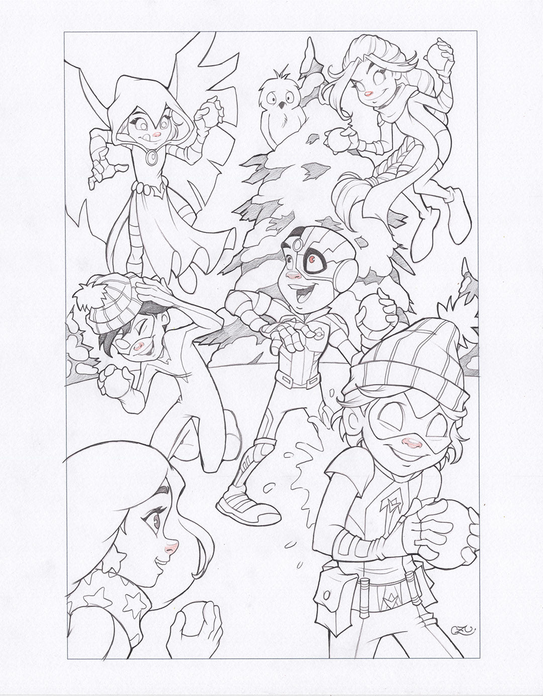 Titans Winter Wonderland Original Cover Artwork
