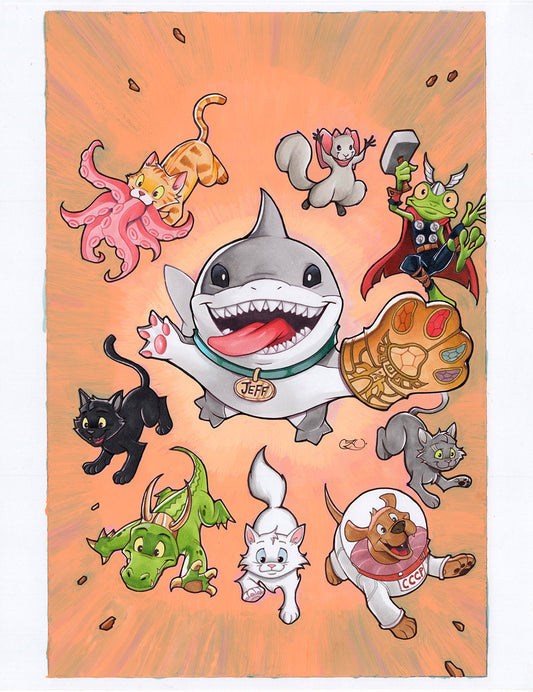 It's Jeff: Infinity Paws 1 Original Cover Artwork
