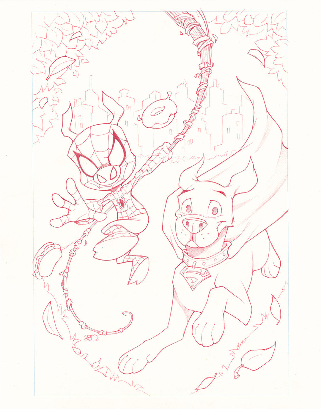 Superman/Spider-Man 1 Original Cover Artwork