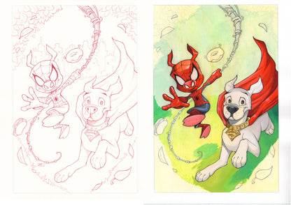 Superman/Spider-Man 1 Original Cover Artwork