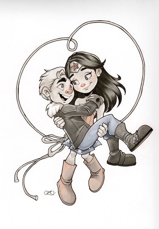 Wonder Woman 30 Original Cover Artwork - Valentine's Day Variant