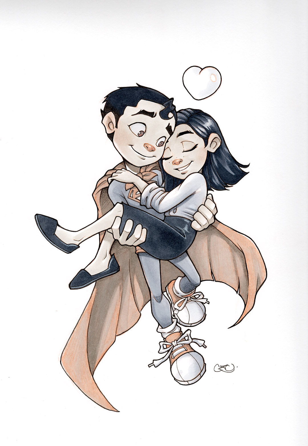 Superman 35 Original Cover Artwork - Valentine's Day Variant